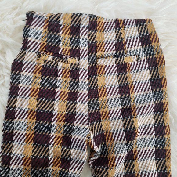 VGUC Free People | Clean Crop Flare Plaid Pants Made In Turkey | Size 0 - Picture 5 of 6